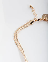 Gold Chunky Snake Chain Anklet - link has visual effect only