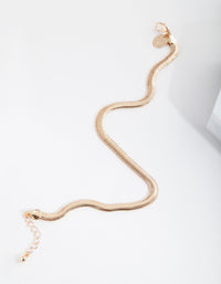 Gold Chunky Snake Chain Anklet - link has visual effect only