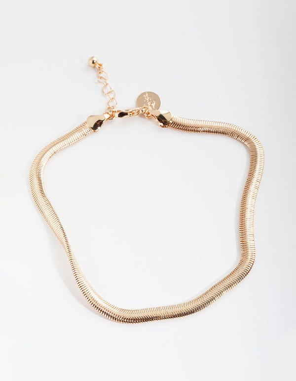Gold Chunky Snake Chain Anklet