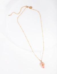 Gold Small Shard Topaz Stone Necklace - link has visual effect only