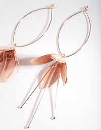 Rose Gold Pink Tulip Drop Earrings - link has visual effect only