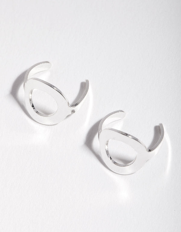 Silver Solid Ear Cuff Pack