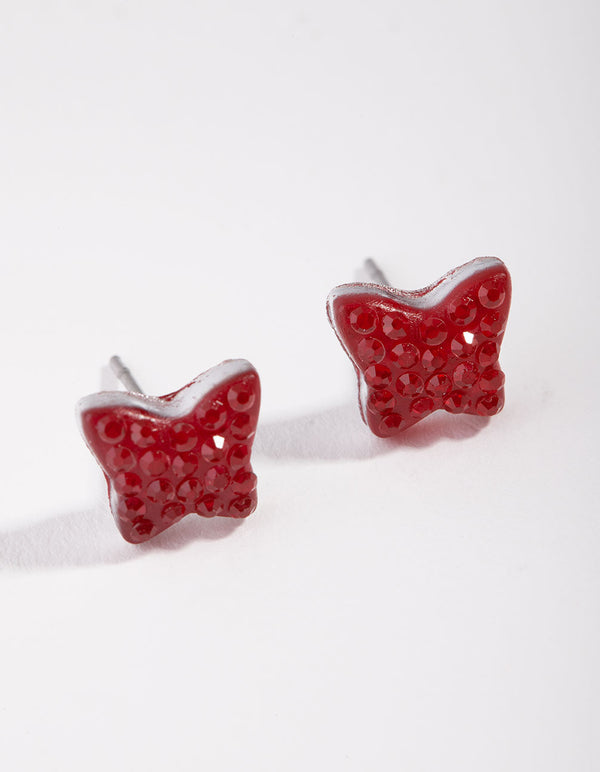 Acrylic Mini Butterfly Stud Earrings