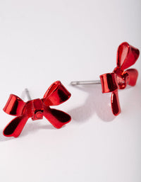 Shiny Bow Stud Earrings - link has visual effect only