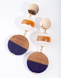 Mix Marble Thread Wrapped Drop Earrings - link has visual effect only