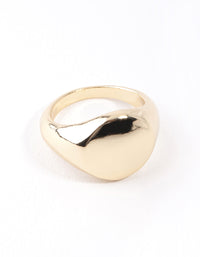 Gold Plated Pinky Signet Ring - link has visual effect only
