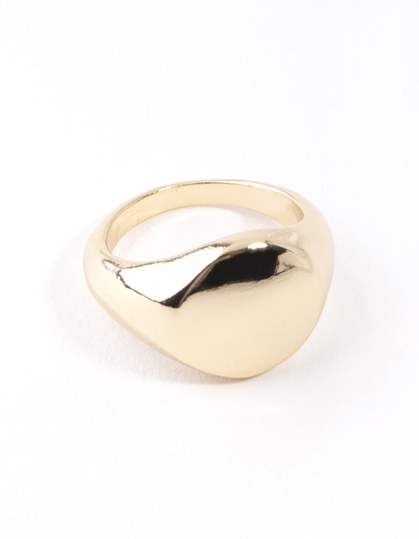 Gold Plated Pinky Signet Ring