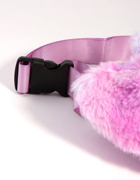 Kids Mixed Material Faux Fur Unicorn Bum Bag - link has visual effect only