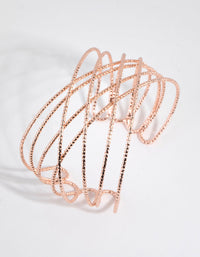 Rose Gold Twist Cuff Bracelet - link has visual effect only