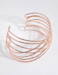 Rose Gold Twist Cuff Bracelet - link has visual effect only
