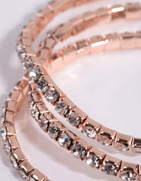 Rose Gold Diamante Stretch Bracelet Set - link has visual effect only