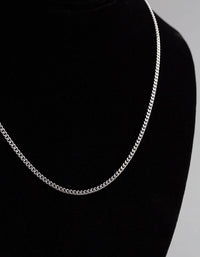 Sterling Silver Diamond Cut Curb Chain Necklace - link has visual effect only