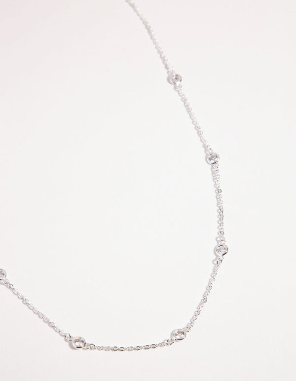 Silver Seven Crystal Necklace