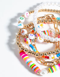 Gold Joyful Multi 6-Pack Bracelet - link has visual effect only