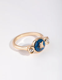Gold Mood Star 3-Stone Ring - link has visual effect only