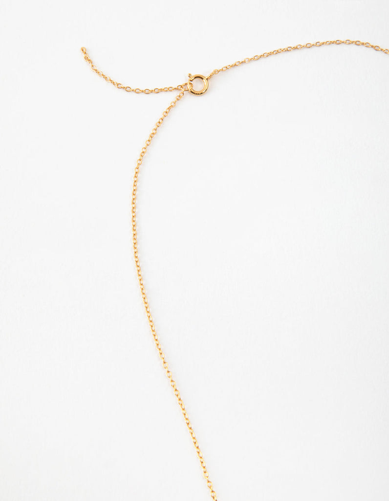 Gold Plated Sterling Silver Freshwater Pearl Cupchain Necklace