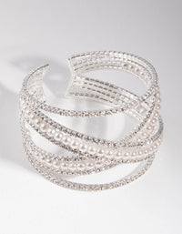Silver Zigzag Pearl Bracelet - link has visual effect only