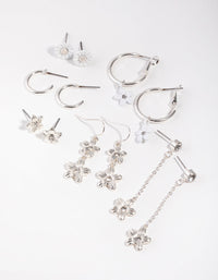 Silver Ditsy Daisy 6-Pack Earring - link has visual effect only