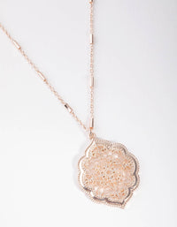 Rose Gold Ornate Necklace - link has visual effect only