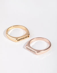 Mixed Metals Gratitude BFF Rings - link has visual effect only