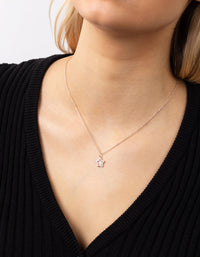 Rose Gold Plated Diamante Star Necklace - link has visual effect only