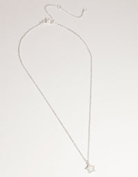 Silver Plated Diamante Star Necklace - link has visual effect only