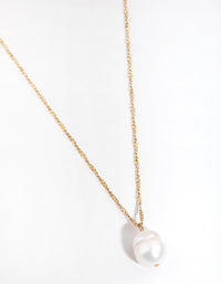 Gold Plated Single Freshwater Pearl Necklace - link has visual effect only