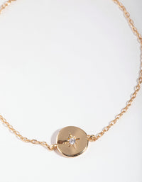 Gold Plated Starburst Disc Bracelet - link has visual effect only