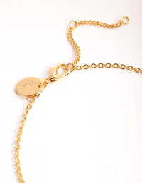 Gold Plated Multi Row Chain Bracelet - link has visual effect only