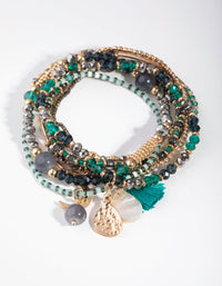Gold Mixed Moon Stretch Bracelet - link has visual effect only