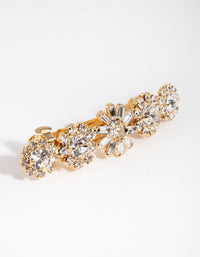 Gold Diamante Flower Clip - link has visual effect only
