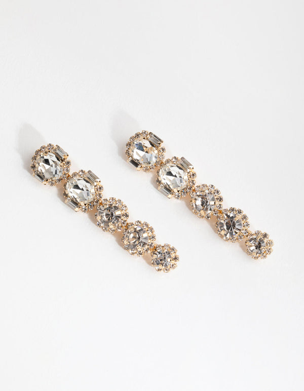 Gold Diamante Surrounded Pack Clips