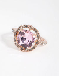Rose Gold Pink Stone Ring - link has visual effect only