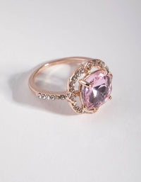 Rose Gold Pink Stone Ring - link has visual effect only