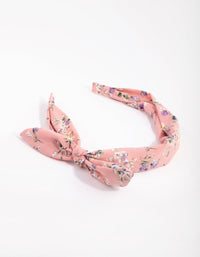 Fabric Blush Ditzy Bow Headband - link has visual effect only