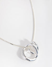 Silver Plated Swirl Pendant Necklace - link has visual effect only