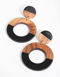 Acrylic & Wood Drop Earrings - link has visual effect only