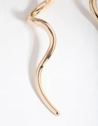 Gold Squiggle Drop Earrings - link has visual effect only