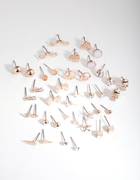Rose Gold Mismatch Bowtie 20-Pack Earring - link has visual effect only