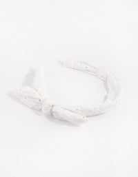 Fabric Broad Side Bow Alice Band - link has visual effect only