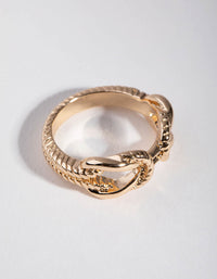 Gold Double Knot Ring - link has visual effect only