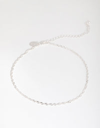 Silver Twist Chain Choker - link has visual effect only