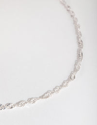 Silver Twist Chain Choker - link has visual effect only