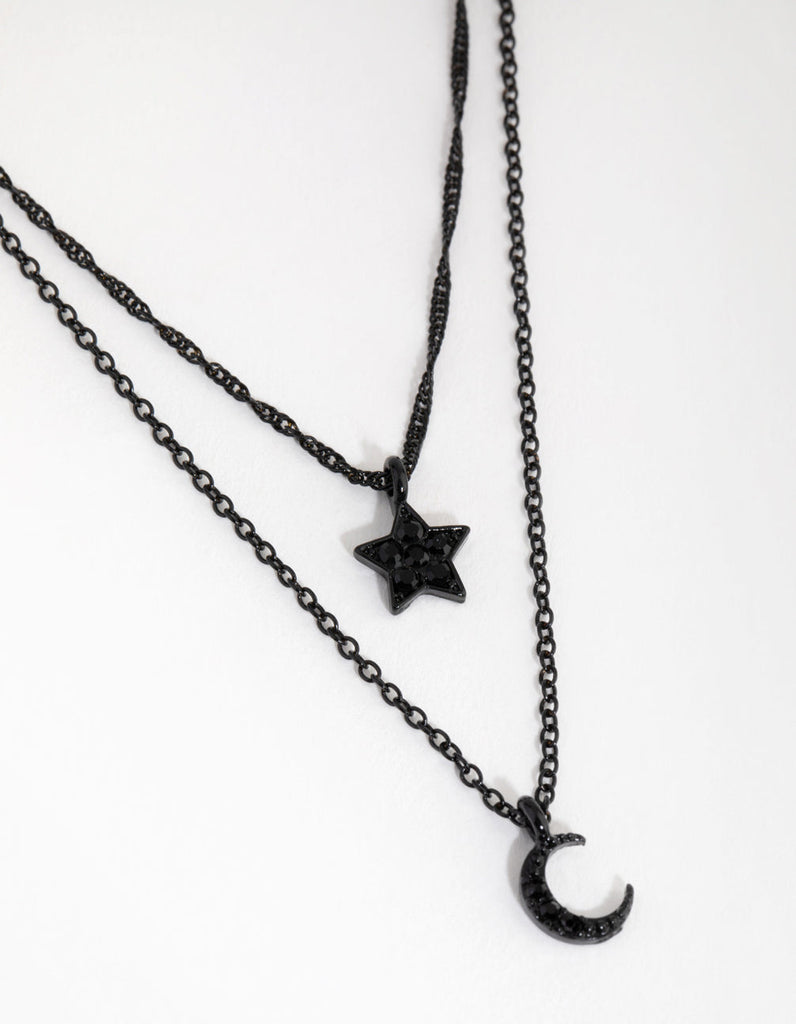 Matte Starry Night Charm Necklace