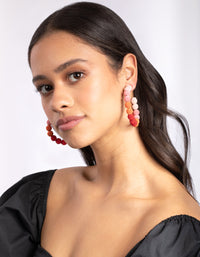 Gold Ombre Balls C-Hoop Earrings - link has visual effect only