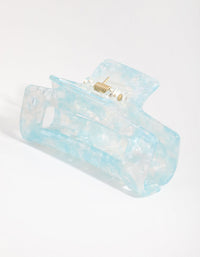Acrylic Blue Shell Rectangle Claw Clip - link has visual effect only