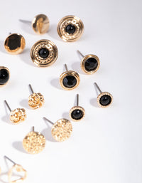Gold Love Big Stud 8-Pack Earring - link has visual effect only