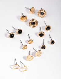 Gold Love Big Stud 8-Pack Earring - link has visual effect only