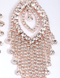 Rose Gold Statement Cupchain Tassel Earrings - link has visual effect only