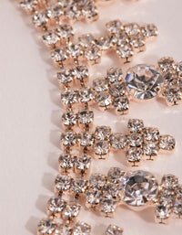 Rose Gold Diamante Cupchain Point Necklace - link has visual effect only